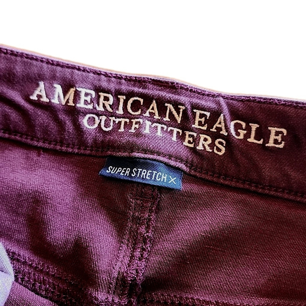 American Eagle Women's Jegging Jeans, Super High Rise, Size 4, Long Plum - Picture 3 of 11